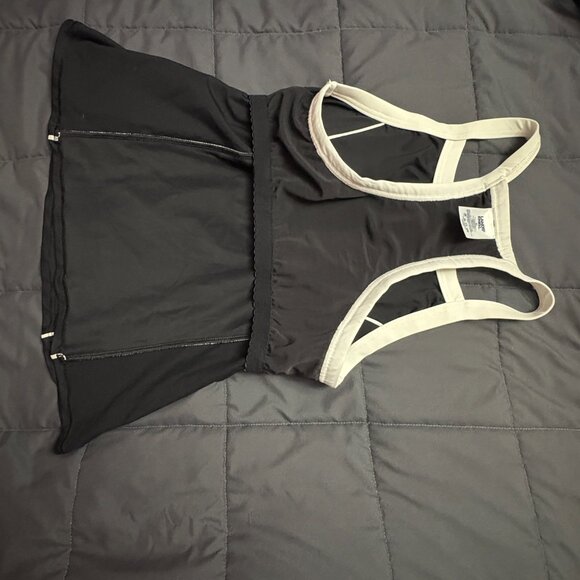 High Neck Zip Front Racerback Tankini Swimsuit Top - Size: 10 Long - NWT - Picture 6 of 11